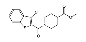 4-Piperidinecarboxylicacid,1-[(3-chlorobenzo[b]thien-2-yl)carbonyl]-,methylester(9CI) structure