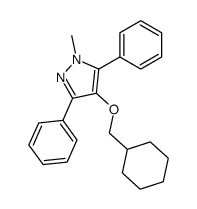 4-cyclohexylmethoxy-1-methyl-3,5-diphenyl-1H-pyrazole结构式
