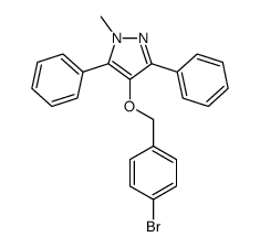 4-[(4-bromophenyl)methoxy]-1-methyl-3,5-diphenylpyrazole结构式