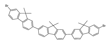 7,7''-dibromo-9,9,9',9',9'',9''-hexamethyl-9H,9'H,9''H-2,2':7',2''-terfluorene structure