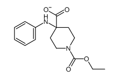 4-anilino-1-ethoxycarbonylpiperidine-4-carboxylate Structure