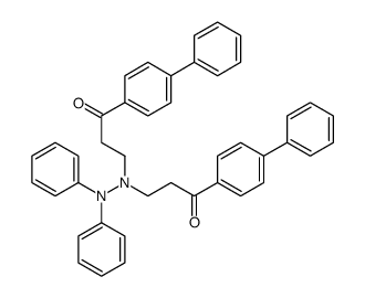 3-[[3-oxo-3-(4-phenylphenyl)propyl]-(N-phenylanilino)amino]-1-(4-phenylphenyl)propan-1-one Structure