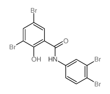 Benzamide,3,5-dibromo-N-(3,4-dibromophenyl)-2-hydroxy- structure