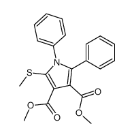 2-methylsulfanyl-1,5-diphenyl-pyrrole-3,4-dicarboxylic acid dimethyl ester结构式