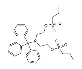 Propane-1-sulfonic acid 2-{[2-(propane-1-sulfonyloxy)-ethyl]-trityl-amino}-ethyl ester Structure