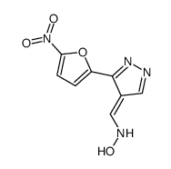 N-[[3-(5-nitrofuran-2-yl)pyrazol-4-ylidene]methyl]hydroxylamine Structure