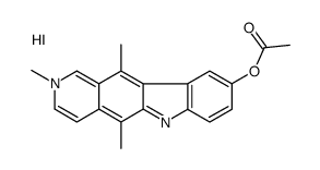 (2,5,11-trimethyl-6H-pyrido[4,3-b]carbazol-2-ium-9-yl) acetate,iodide结构式