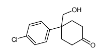 4-(4-chlorophenyl)-4-(hydroxymethyl)cyclohexan-1-one Structure