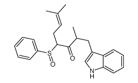 4-(benzenesulfinyl)-1-(1H-indol-3-yl)-2,7-dimethyloct-6-en-3-one Structure