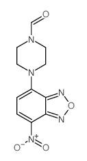 4-(2-nitro-8-oxa-7,9-diazabicyclo[4.3.0]nona-2,4,6,9-tetraen-5-yl)piperazine-1-carbaldehyde结构式