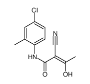 N-(4-chloro-2-methylphenyl)-2-cyano-3-hydroxybut-2-enamide结构式