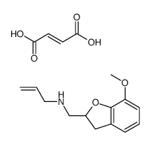 (Z)-4-hydroxy-4-oxobut-2-enoate,(7-methoxy-2,3-dihydro-1-benzofuran-2-yl)methyl-prop-2-enylazanium Structure