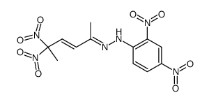N-(2,4-Dinitro-phenyl)-N'-[(E)-1-methyl-4,4-dinitro-pent-2-en-(E)-ylidene]-hydrazine Structure