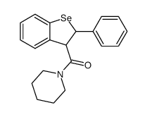 (2-Phenyl-2,3-dihydro-benzo[b]selenophen-3-yl)-piperidin-1-yl-methanone结构式