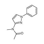 N-methyl-N-(1-phenylpyrazol-3-yl)acetamide结构式