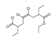 ethyl 7-carbonochloridoyl-4,5-dichloro-2-ethylnon-4-enoate结构式