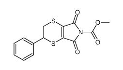 5,7-dioxo-2-phenyl-2,3,5,7-tetrahydro-[1,4]dithiino[2,3-c]pyrrole-6-carboxylic acid methyl ester结构式