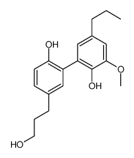 2-[2-hydroxy-5-(3-hydroxypropyl)phenyl]-6-methoxy-4-propylphenol结构式