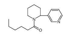 1-[(2S)-2-pyridin-3-ylpiperidin-1-yl]hexan-1-one结构式