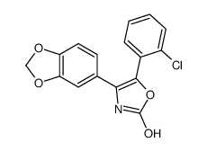 4-(1,3-benzodioxol-5-yl)-5-(2-chlorophenyl)-3H-1,3-oxazol-2-one结构式