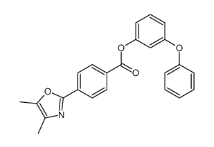 (3-phenoxyphenyl) 4-(4,5-dimethyl-1,3-oxazol-2-yl)benzoate Structure