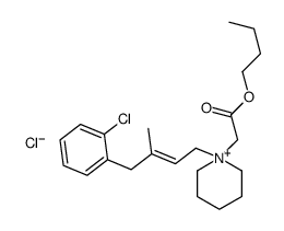 butyl 2-[1-[(E)-4-(2-chlorophenyl)-3-methylbut-2-enyl]piperidin-1-ium-1-yl]acetate,chloride结构式