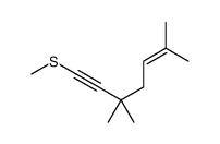 3,3,6-trimethyl-1-methylsulfanylhept-5-en-1-yne结构式