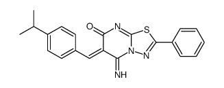 (6Z)-5-imino-2-phenyl-6-[(4-propan-2-ylphenyl)methylidene]-[1,3,4]thiadiazolo[3,2-a]pyrimidin-7-one Structure