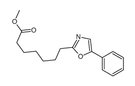 methyl 7-(5-phenyl-1,3-oxazol-2-yl)heptanoate结构式