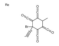 [3-bromo-3-isocyano-6-methyl-2,4,5-tris(oxomethylidene)cyclohexylidene]methanone,rhenium Structure