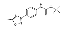 tert-butyl (4-(5-methyl-1,2,4-oxadiazol-3-yl)phenyl)carbamate结构式