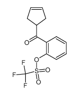 trifluoromethanesulfonic acid 2-(cyclopent-3-enecarbonyl)phenyl ester结构式