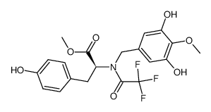 N-(3,5-dihydroxy-4-methoxy-benzyl)-N-trifluoroacetyl-L-tyrosine methyl ester结构式