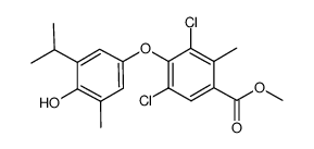 methyl 3,5-dichloro-2-methyl-4-(3-methyl-4-hydroxy-5-isopropylphenoxy)-benzoate Structure