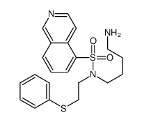 N-(4-aminobutyl)-N-(2-phenylsulfanylethyl)isoquinoline-5-sulfonamide结构式