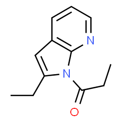 1H-Pyrrolo[2,3-b]pyridine,2-ethyl-1-(1-oxopropyl)-(9CI) Structure