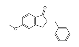 2-benzyl-5-methoxy-indan-1-one结构式