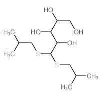 5,5-bis(2-methylpropylsulfanyl)pentane-1,2,3,4-tetrol结构式