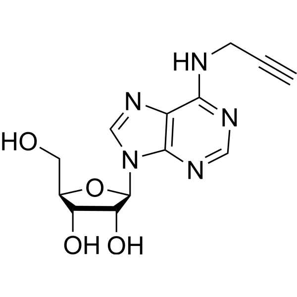 Adenosine,N-2-propynyl- (9CI)结构式