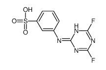 3-[(4,6-difluoro-1,3,5-triazin-2-yl)amino]benzenesulfonic acid Structure