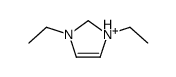 1,3-diethyl-1,2-dihydroimidazol-1-ium结构式