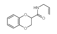 N-prop-2-enyl-7,10-dioxabicyclo[4.4.0]deca-1,3,5-triene-9-carboxamide structure
