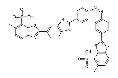 barium 2',2'''-(azodi-4,1-phenylene)bis[6-methyl[2,6'-bibenzothiazole]-7-sulphonate] Structure