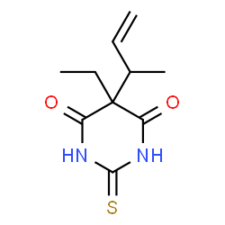 4,6(1H,5H)-Pyrimidinedione,5-ethyldihydro-5-(1-methyl-2-propenyl)-2-thioxo-(9CI) Structure