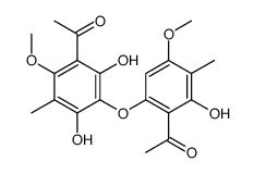 1-[6-(3-acetyl-2,6-dihydroxy-4-methoxy-5-methylphenoxy)-2-hydroxy-4-methoxy-3-methylphenyl]ethanone Structure