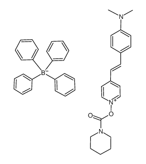 4-(4-(dimethylamino)styryl)-1-((piperidine-1-carbonyl)oxy)pyridin-1-ium tetraphenylborate结构式