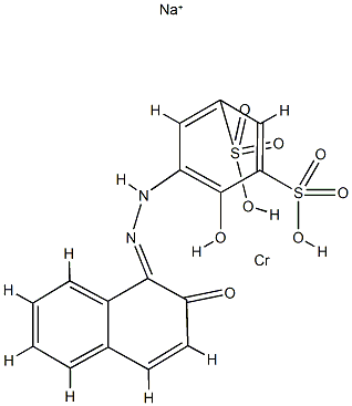 sodium [4-hydroxy-5-[(2-hydroxy-1-naphthyl)azo]benzene-1,3-disulphonato(4-)]chromate(1-) Structure