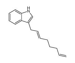 3-[(E)-octa-2,7-dienyl]-1H-indole结构式