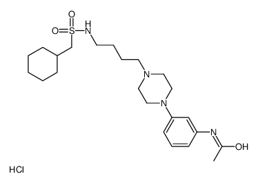 N-[3-[4-[4-(cyclohexylmethylsulfonylamino)butyl]piperazin-1-yl]phenyl]acetamide,hydrochloride Structure