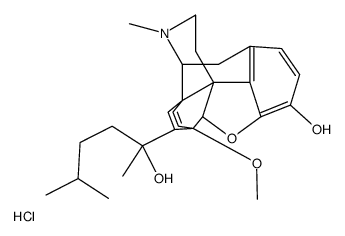 Morphinan-3-ol, 6,14-endoetheno-4,5-alpha-epoxy-7-(2-hydroxy-5-methyl- 2-hexyl)-6-methoxy-17-methyl-, hydrochloride Structure